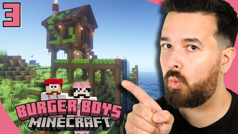 Building an Iron Farm! - Burger Boys Minecraft (Part 3)