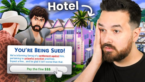 I ran a hotel in The Sims 4 For Rent and got sued 3 times...