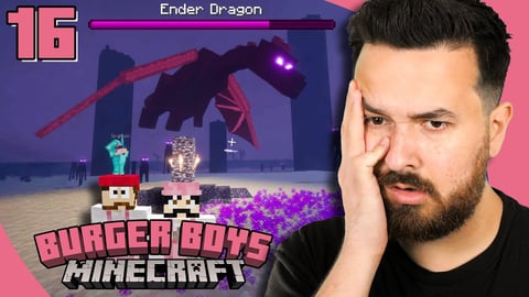 Fighting the Ender Dragon! - Burger Boys Minecraft (Part 16)