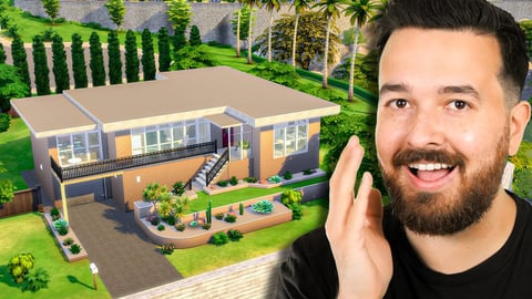 Building the same house in The Sims 4
