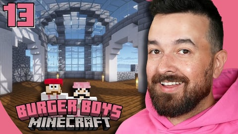 Working on our build! - Burger Boys Minecraft (Part 13)