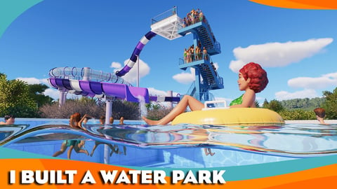 I built a water park in Planet Coaster 2