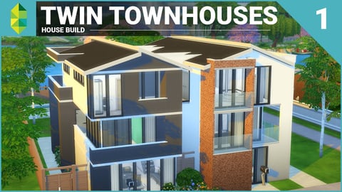 The Sims 4 House Building - Twin Townhouses - Part 1 thumbnail