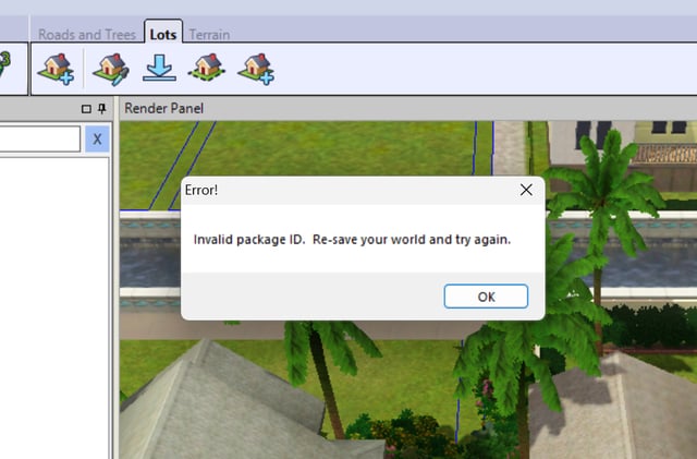 Invalid Package ID. Re-save your world and try again error message