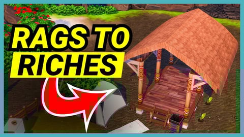 We're building a hut - 🌴 Rags to Riches (Part 6) thumbnail