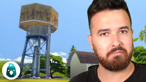 The Water Tower is functional! The Sims 4 Cottage Living (Part 38) thumbnail