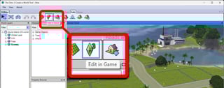 How to load Edit in Game for The Sims 3 Create a World Tool - edit in game button.jpg