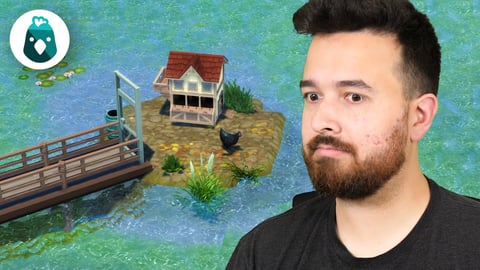 I made an island to contain my EVIL chicken! The Sims 4 Cottage Living (Part 15) thumbnail