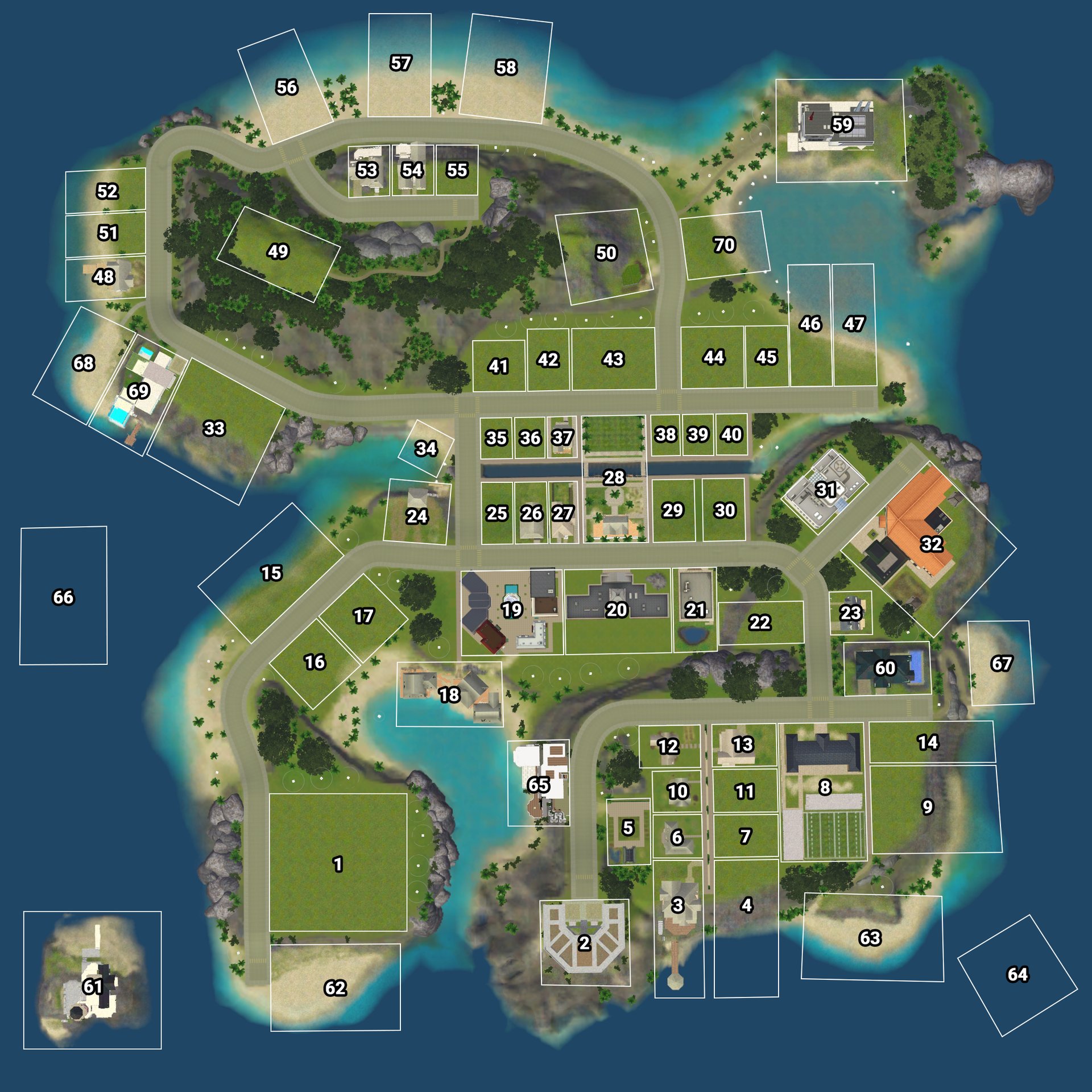 Current map of Aluna Island world